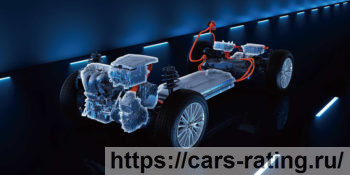                     Схема гибридной установки Mitsubishi Outlander PHEV 